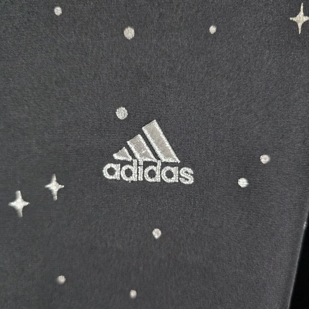 Adidas Youth L/G (14) Black Star Print Track Jacket
